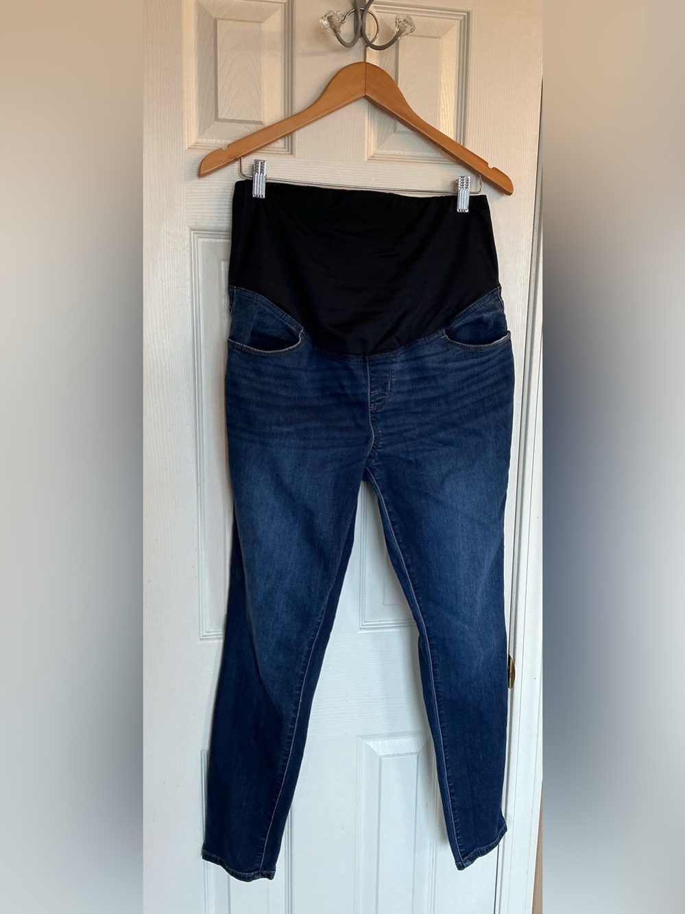 Isabel Maternity Jeans Vintage Straight Crossover Panel Size 12 Comfortable